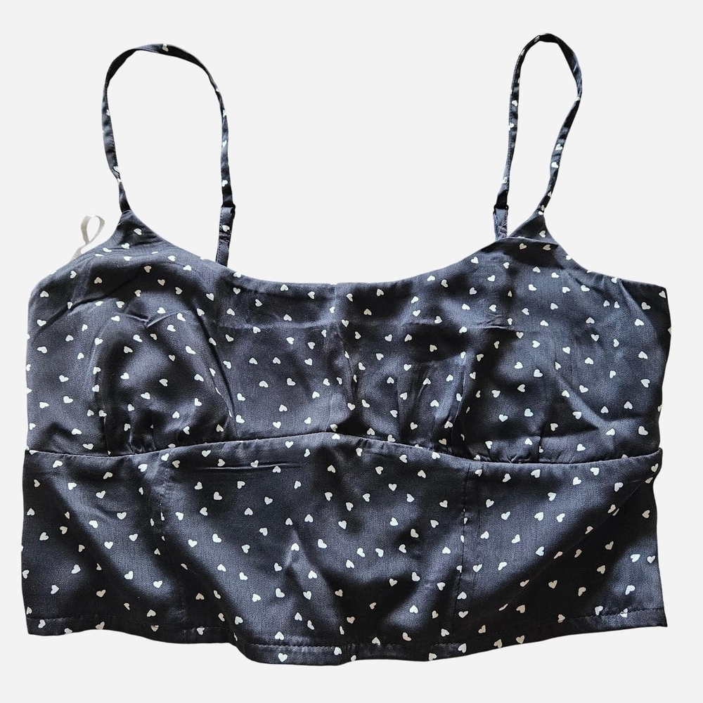 American Eagle Outfitters Black Cropped Tank Top